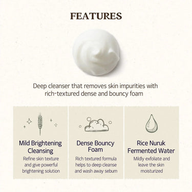 SKINFOOD Rice Daily Brightening Cleansing Foam 150ml