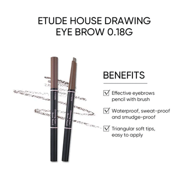 ETUDE Drawing Eyes Brow Pencil 0.18g (3 colors)