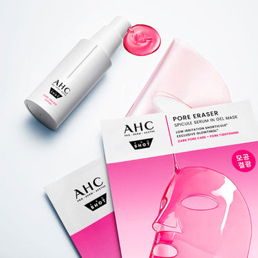 AHC Pro Shot Pore Eraser Serum (30ml + 10ml) + Spicule Gel Mask (5 Sheets)
