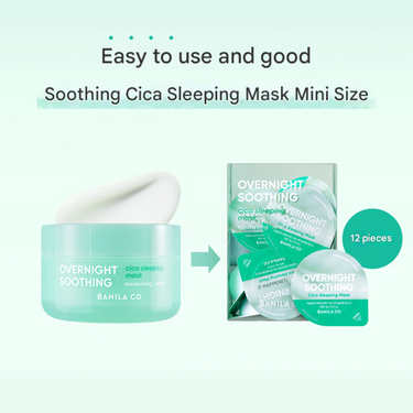BANILA CO Overnight Soothing Cica Sleeping Mask Travel Kit (4g ?? 12ea)