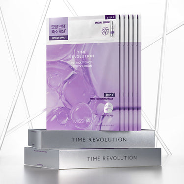 MISSHA TR000 Shot 2-Step Solution Mask - Intensive Retinol 1000 Skincare in a 6-Sheet Set