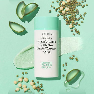 su:m37 Micro Active Green Vitamin Bubble Tox Pack Cleanser Mask 100ml