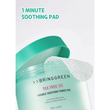 BRING GREEN Tea Tree Cica Trouble Soothing Toner Pad 90 pads