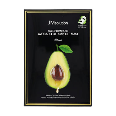 JM Solution Water Luminous Avocado Oil Ampoule Mask Black 10ea