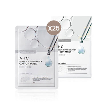 AHC Absolute Return Solution Pure Cotton Mask Brightening 28ml 25 Sheets