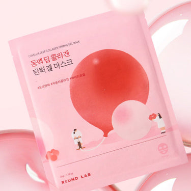 ROUND LAB Camellia Deep Collagen Firming Gel Mask 34g x 4ea