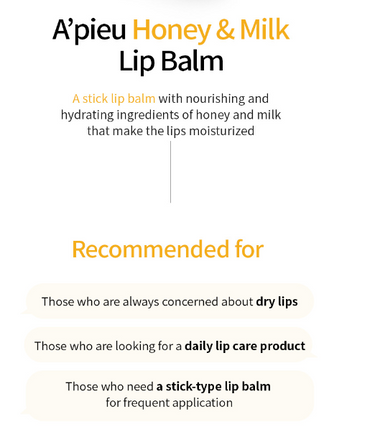 A'PIEU Honey & Milk Lip Balm 3.3g