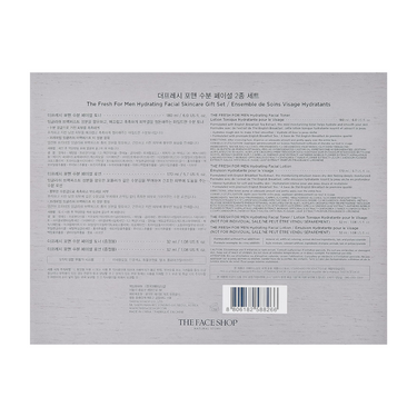 THE FACE SHOP The Fresh For Men Hydrating Facial Skincare Set (Toner 180ml+Emulsion 170ml+Toner 32ml+Emulsion 32ml)