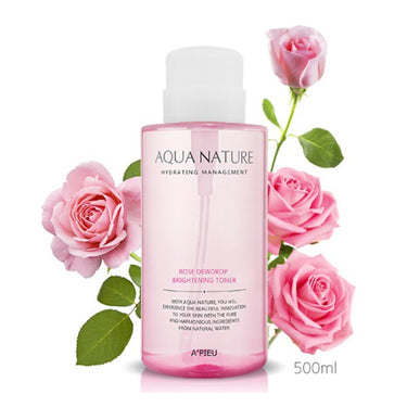 A'PIEU Aqua Nature Rose Dew Drop Brightening Toner 500ml