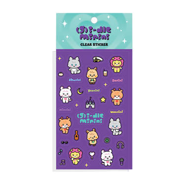 (G)I-DLE - Minini Clear Sticker Ver. 1 [KLAXON POP-UP Official MD]